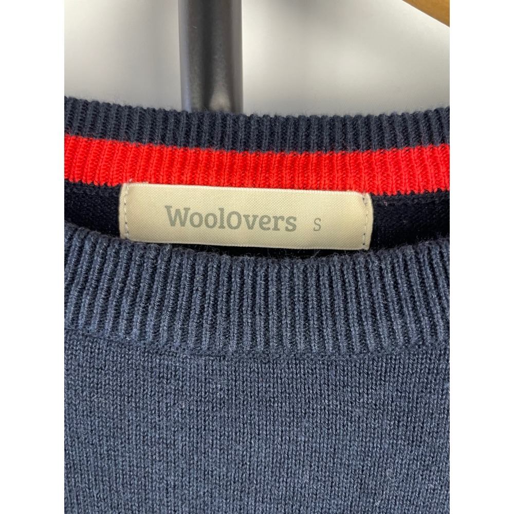 WoolOvers Womens Navy Blue Dachshund Dog Intarsia Button Back Sweater Size S - Picture 4 of 7